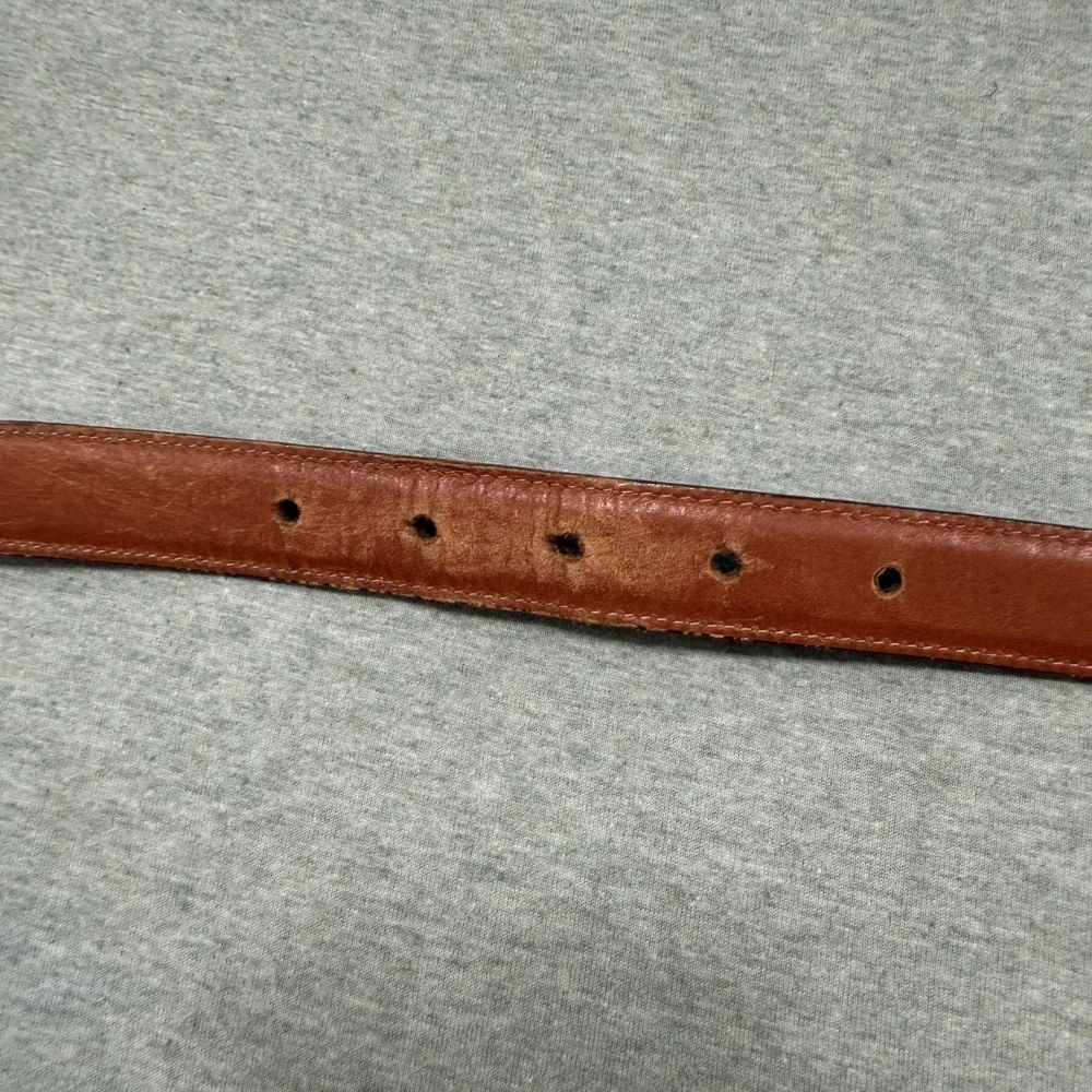 Dooney & Bourke Belt 38 Brown Sierra Leather Stitch 20013 Vintage USA Made